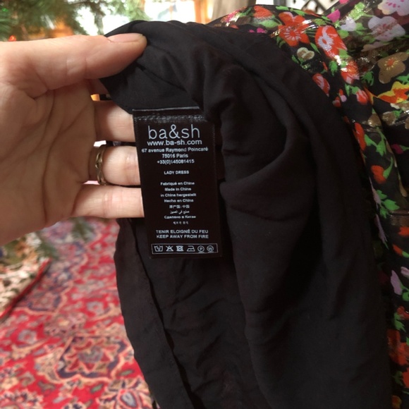 BA&SH Vibrant Silk Floral Holiday Party Dress - Picture 8 of 10